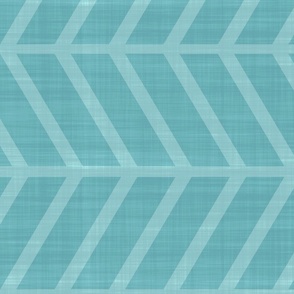 Simple Chevron Pattern Linen Texture Coordinate For Fleur de Lis Pattern Teal Large Scale