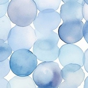 Big Blue Watercolor Dots