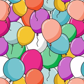 Festive birthday balloons party decoration