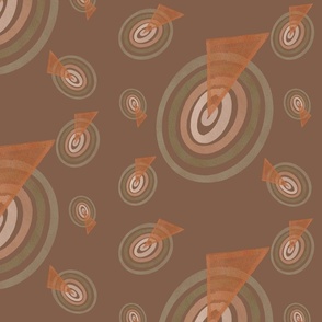"Organic Harmony: Abstract Watercolor Pattern in Earth Tones" 1