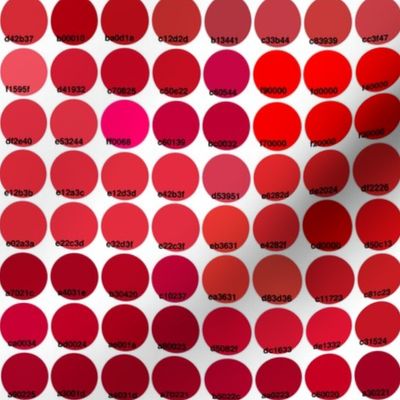 just red color chart on a swatch