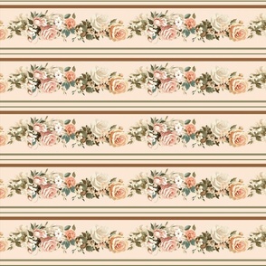 Victorian Floral Stripe #1