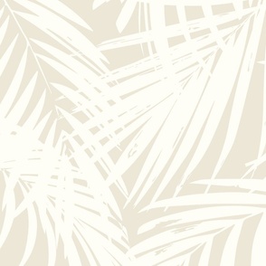 palm leaves - oatmeal large 