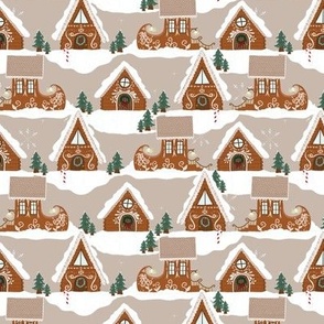 Small // Tiny  - Gingerbread Village - Biscuit Beige 