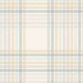 Pastel Yellow and Grey Plaid Checks for Wallpaper and Home Decor (Medium)