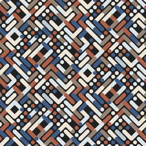 Geometric abstract pattern - lines and dots.