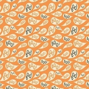 Happy-Halloween-boo-in-speech-bubbles-in-soft-vintage-orange-XS-tiny-scale-for-patchwork_new
