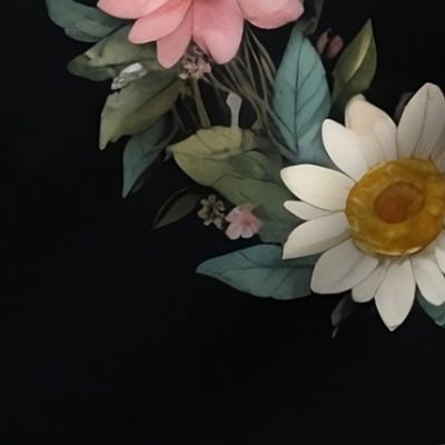 Watercolor flower wreath