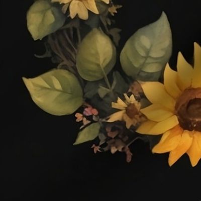 Sunflower floral wreath
