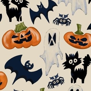 Spooky and cute Halloween  creatures