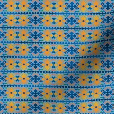 Blue and Gold Traditional Pattern  © Gingezel™ 2013