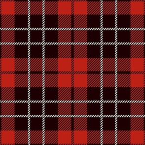 XLARGE Christmas plaid fabric - red and black tartan check plaid design 12in