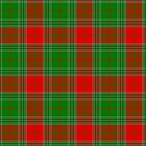 SMALL Green and Red Christmas plaid fabric - tartan check plaid design 6in