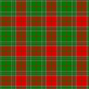 MEDIUM Green and Red Christmas plaid fabric - tartan check plaid design 8in