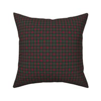 XSMALL Green and Red plaid fabric - traditional classic green tartan christmas tree plaid 4in