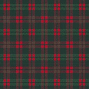 LARGE Green and Red plaid fabric - traditional classic green tartan christmas tree plaid 10in