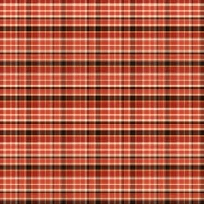 MINI Halloween check plaid fabric - tartan orange and black check plaid 2in