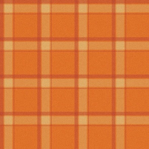 JUMBO October plaid fabric - halloween orange plaid check tartan design