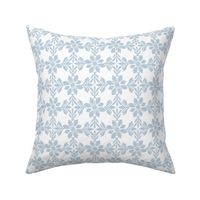 Symmetrical Winter Floral Snowflakes (Light Blue)