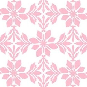 Symmetrical Floral Snowflakes (Pink)
