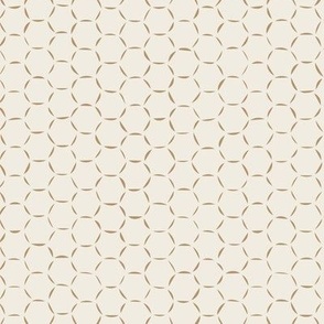 hexagons - creamy white _ lion gold mustard 02 - hand drawn honeycomb geometric