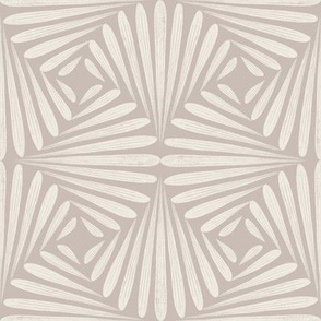 scallop fans ogee _ creamy white_ silver rust blush _ art deco geometric