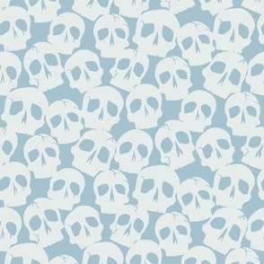 Baby Blue Goth Skulls