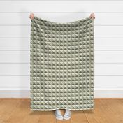 triangle square - creamy white _ light sage green _ limed ash _ thistle green - geometric quilt