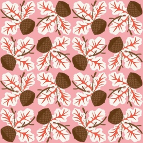 Woodland Acorn | Md Bubblegum Pink + Red