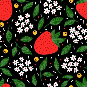 2828 A Extra large - strawberry garden