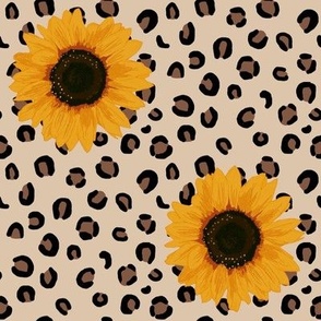 Sunflowers on Leopard