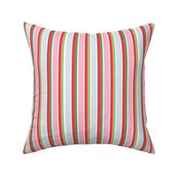Thick Bold Preppy Candy Stripes 1 (red green pink light blue)