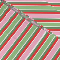 Thick Bold Preppy Candy Stripes 3 (red green pink white)