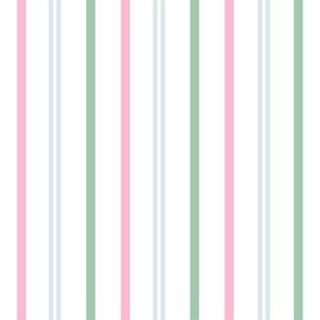 Thin Preppy Candy Stripes 2 (pink green light blue)