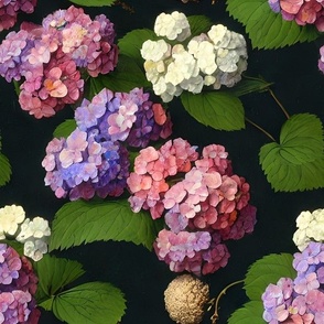 betsy's backyard hydrangeas: purple hydrangea, hydrangea wallpaper, moody florals, vintage floral