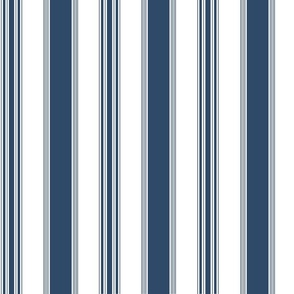 French Country Wide Stripes Large Scale 24''