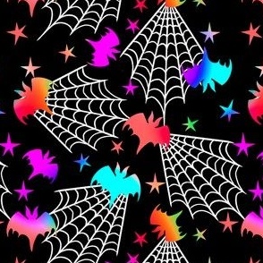 Rainbow Bats, spider web
