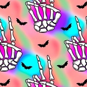 Peace Sign Skeleton Hand