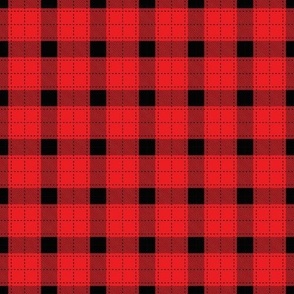 LARGE Red and Black plaid design fabric - red and black plaid_ tartan check fabric 10in
