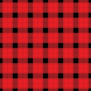 XLARGE Red and Black plaid design fabric - red and black plaid_ tartan check fabric 12in