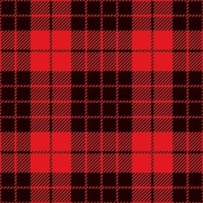 SMALL Red and Black Plaid fabric - plaid pattern_ buffalo check_ plaid pattern 6in