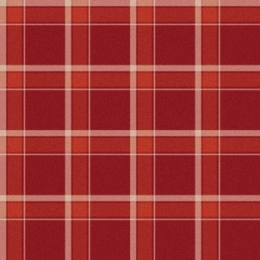 MEDIUM Thanksgiving plaid fabric - red plaid check tartan holiday colors 8in