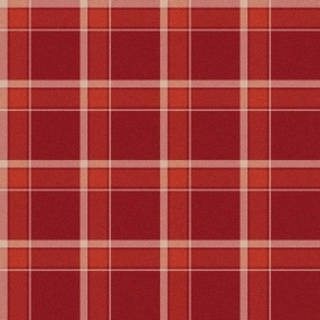 LARGE Thanksgiving plaid fabric - red plaid check tartan holiday colors 10in