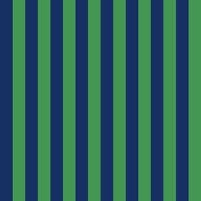 SMALL Pickleball fabric - blue and green preppy stripes design 6in
