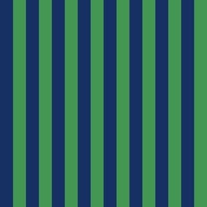MEDIUM Pickleball fabric - blue and green preppy stripes design 8in