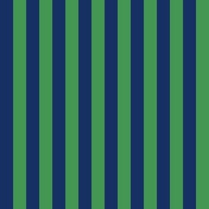 LARGE Pickleball fabric - blue and green preppy stripes design 10in