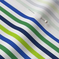 MINI Pickleball fabric - blue and green stripes fabric 4in
