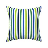 MEDIUM Pickleball fabric - blue and green stripes fabric 8in
