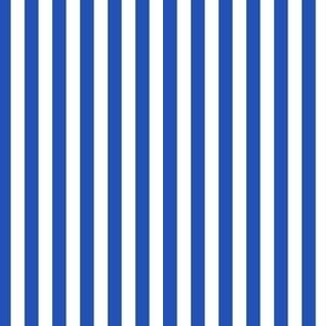 MINI Pickleball fabric - bright blue and white stripes_ cabana stripes fabric 4in