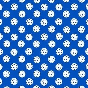 MINI Pickleball fabric - bright blue pickleball design 4in